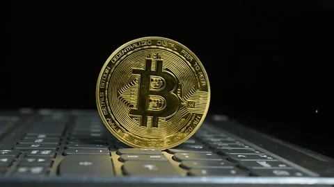 Gold Bitcoin Mining Technology Background Stock Footage 335990836