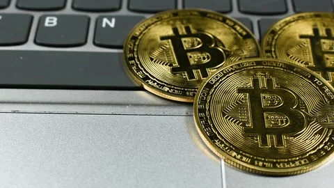 Gold Bitcoin Mining Technology Background Stock Footage 336366039