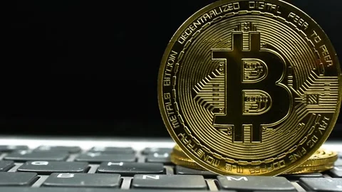 Gold Bitcoin Mining Technology Background Stock Footage 336366051