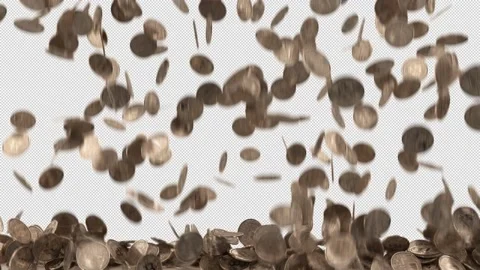 Gold Bitcoin Motion Blur Stock Footage 166611604