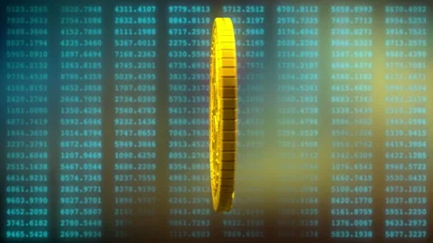 Gold Bitcoin rotating  Stock Footage 236302051