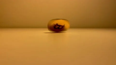 Gold Bitcoin Spinning Stock-Footage 164081005
