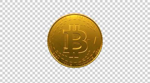 Gold BitCoin on Transparent Background Stock Illustration