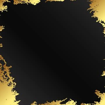 Gold on a black background abstract Stock Illustration