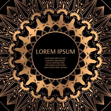 Gold black background design vector Stock Illustration