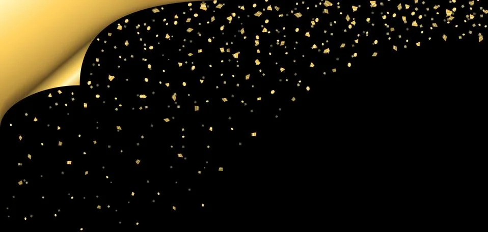 Gold black background Stock Illustration
