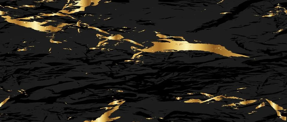Gold black marble vector background, modern glitter foil effect Ilustración de archivo