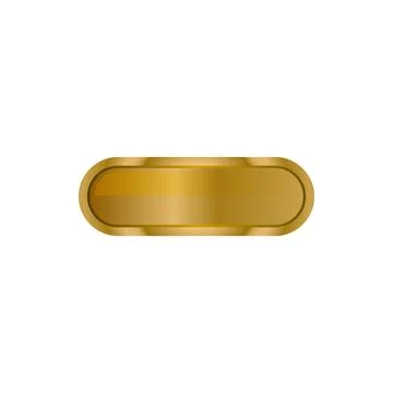 Gold blank button icon design vector Stock Illustration