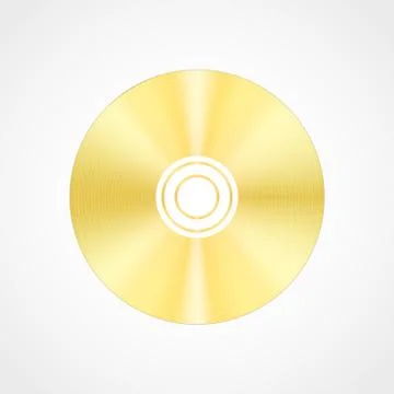 Gold blank compact disc Stock Illustration