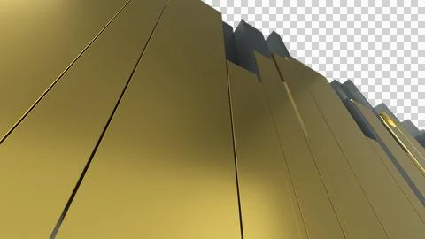 Gold Blocks Are In Perspective 스톡 일러스트