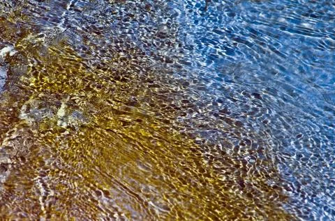 Gold blue liquid Stock Photos