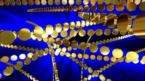 Gold On Blue Looping Background Stock-Footage 41815498