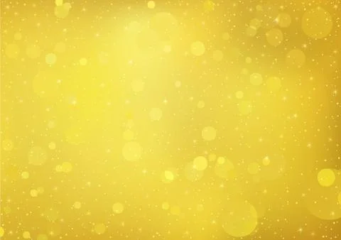 Gold Bokeh Background with Sparkling Effect Stock Illustration