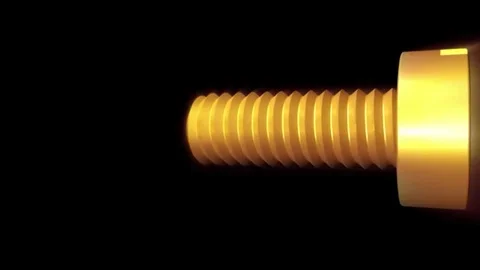 Gold bolt with an alpha channel Stock Footage 98247257