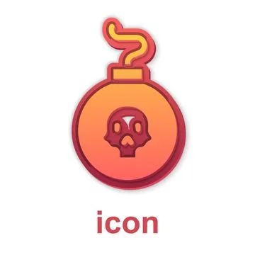 Gold Bomb ready to explode icon isolated on white background. Vector Illustrazione stock