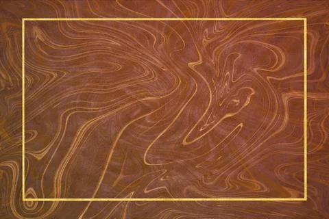 Gold border brown marble pattern and luxury interior wall tile and floor Stock Photos