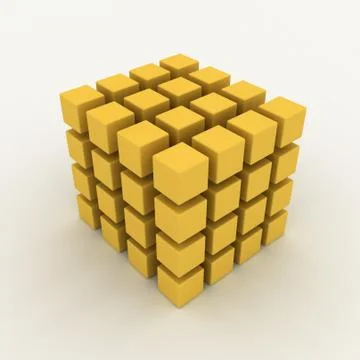 Gold box's array on white Fotos de archivo