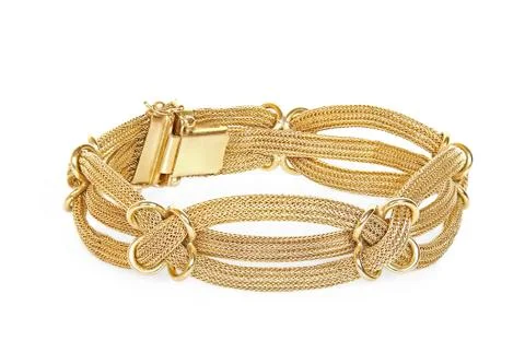 Gold bracelet Stock Photos