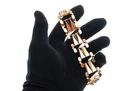 Gold bracelet Stock Photos