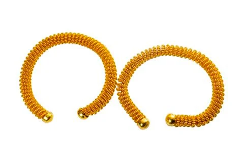 Gold bracelets are jewelry of Thai people and are unique. Of Thainess Stock Photos