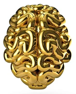 Gold brain Illustrazione stock