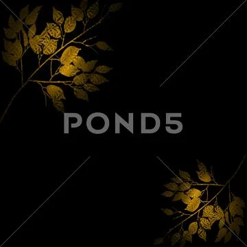 Gold branches Stock Illustration