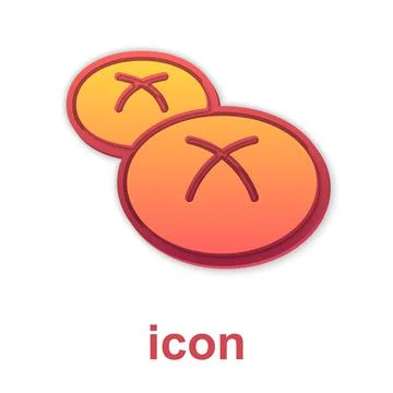 Gold Bread loaf icon isolated on white background. Vector 스톡 일러스트