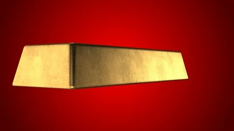 Gold brick animation loop Stock Footage 87261423