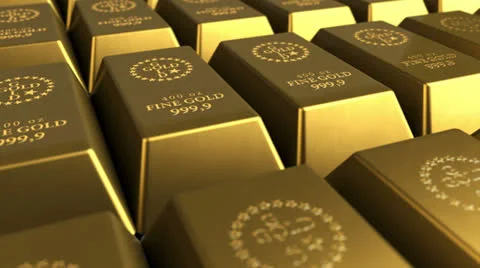 Gold Bricks Stock Footage 24461641