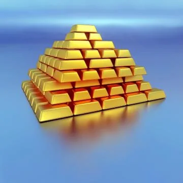 Gold bricks Stock Illustration