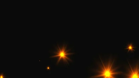 Gold bright flashes lights in darkness, 3d render computer generating backdrop Stock Footage 101202869