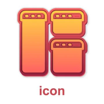 Gold Browser window icon isolated on white background.  Vector Stock Illustration