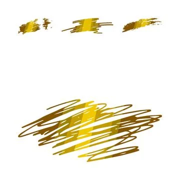 Gold brush stroke effect texture abstract background 스톡 일러스트