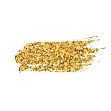 Gold brush stroke Stock Illustration