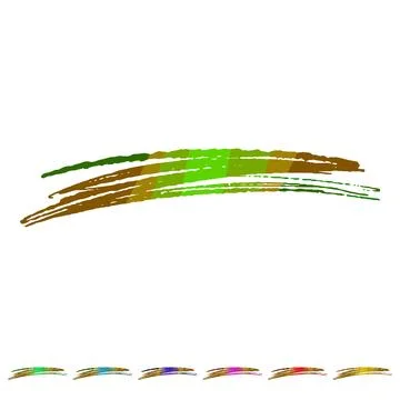 Gold brush stroke vector graphic with textured effect 스톡 일러스트