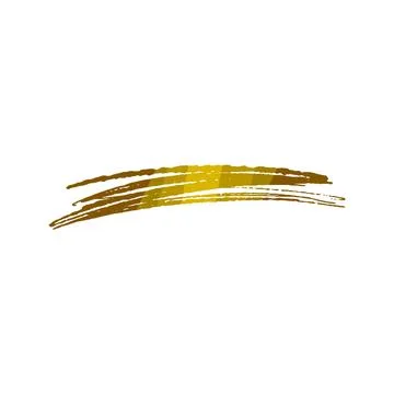 Gold brush stroke vector illustration with textured effect Stock Illustration
