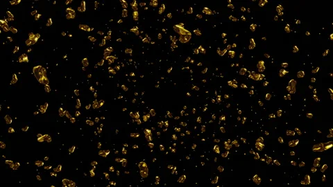Gold bubble particle loop animation Stock Footage 146376146
