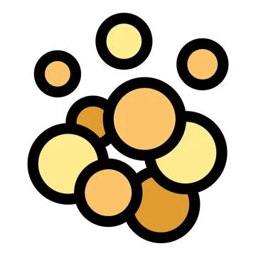 Gold bubbles floating and glowing, creating a festive atmosphere Stock Illustration