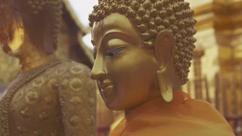 Gold buddha statue Stock Footage 279295429