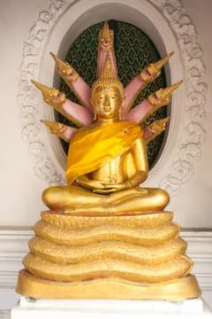 Gold Buddha Statue. Foto stock