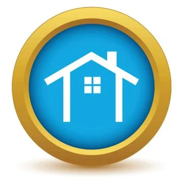 Gold building icon Ilustración de archivo