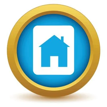 Gold building icon Ilustración de archivo