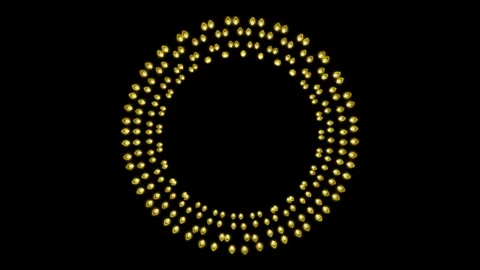 Gold Bulb Frame Stock Footage 260088472