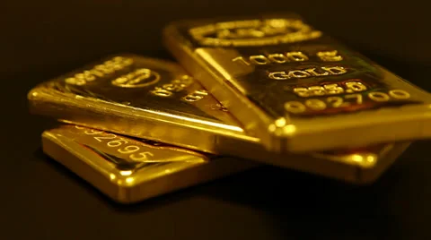 Gold bullion Video stock 34523361
