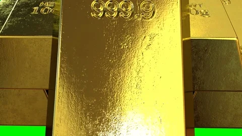 Gold bullion  Stock Footage 166829400