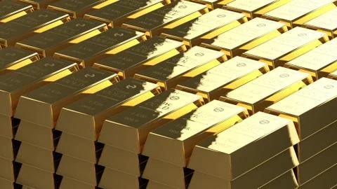 Gold bullion ordered Stock Illustration