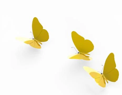 Gold butterflies Illustrazione stock