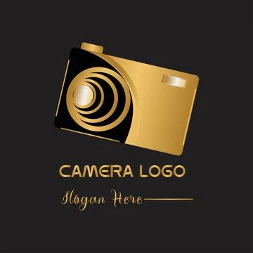 Gold Camera Logo Stock Illustration