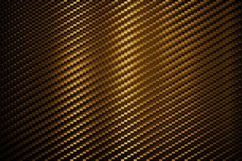 Gold carbon fiber background pattern. 3d rendering 스톡 일러스트