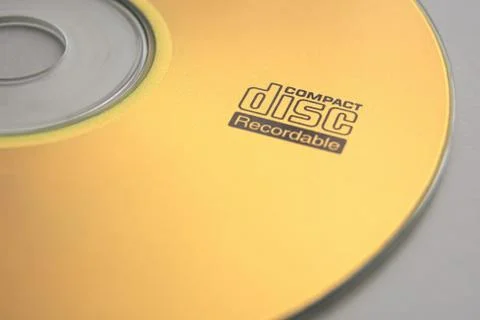 Gold CD Closeup Stock Photos